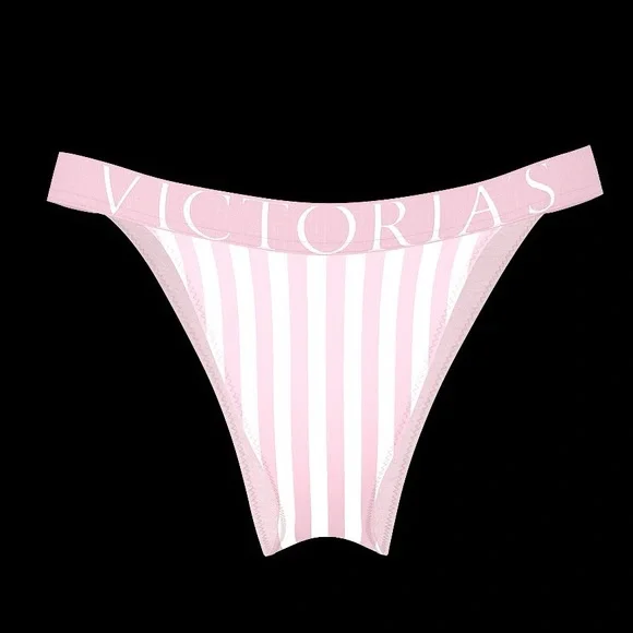 Pink and White Striped VS 90s Brief Panty - Picture 3 of 3